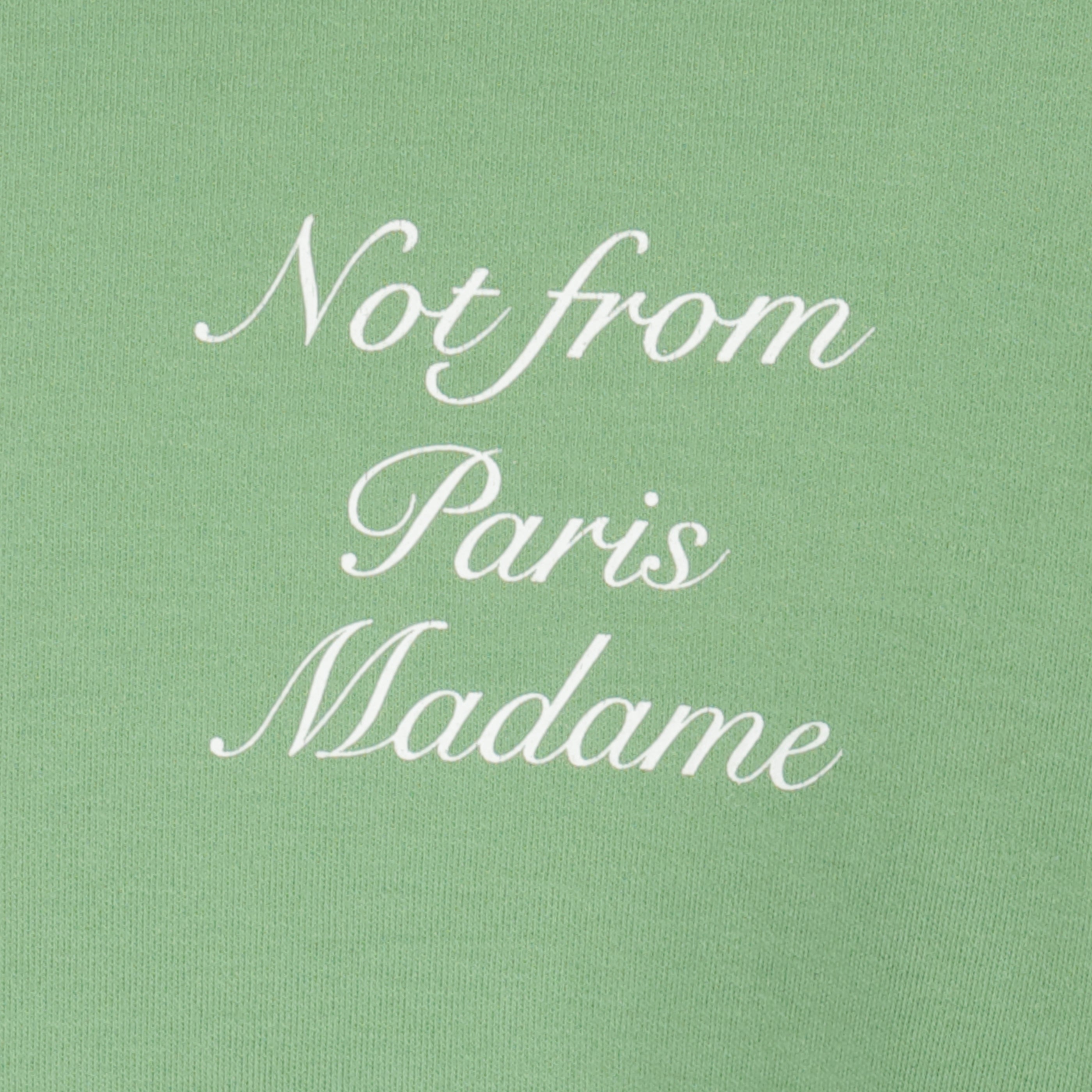 Green T-Shirt 'Not From Paris Madame' - Drôle de Monsieur