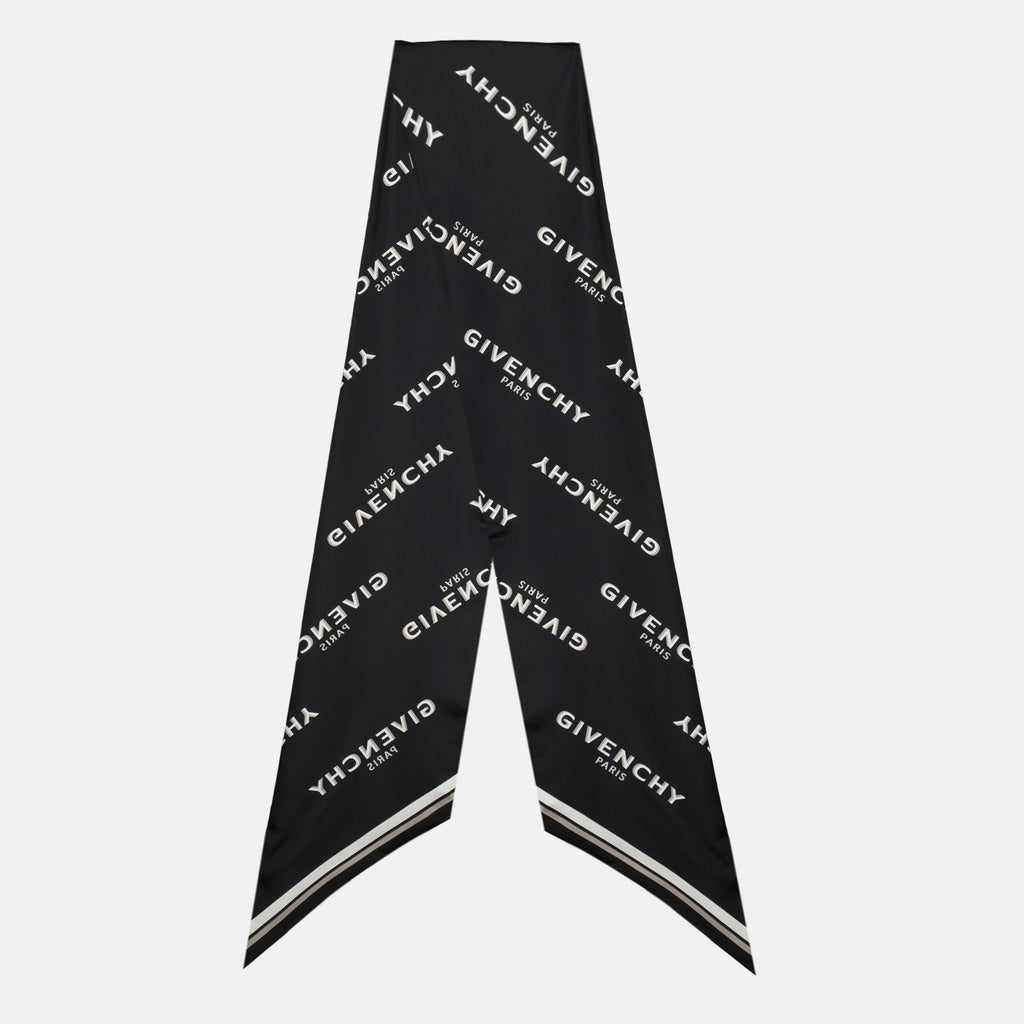 Maxi Schal aus Seide Shadow Noir