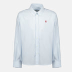 AMI PARIS shirt, Ami de Coeur, organic cotton shirt, striped shirt, oversized shirt