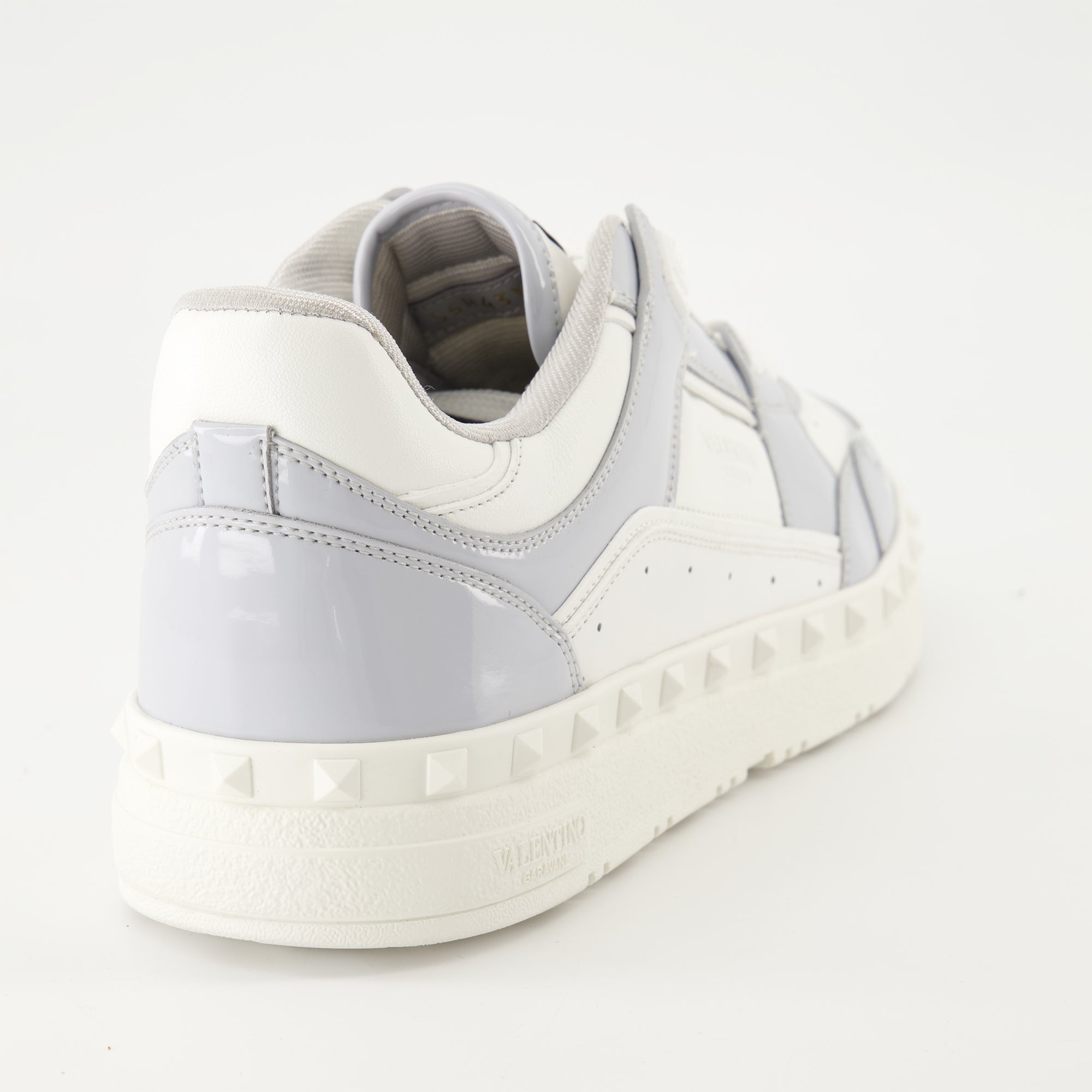 Valentino Garavani sneakers, gray and white sneakers, Freedots collection, luxury men's shoes, Autumn-Winter 2024 footwear