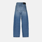 Wide-leg jeans, MM6 jeans, denim fashion, luxury denim, blue wide-leg pants