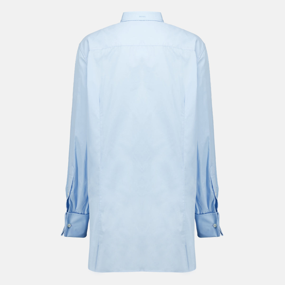 Blaues Oversize-Hemd aus Popeline