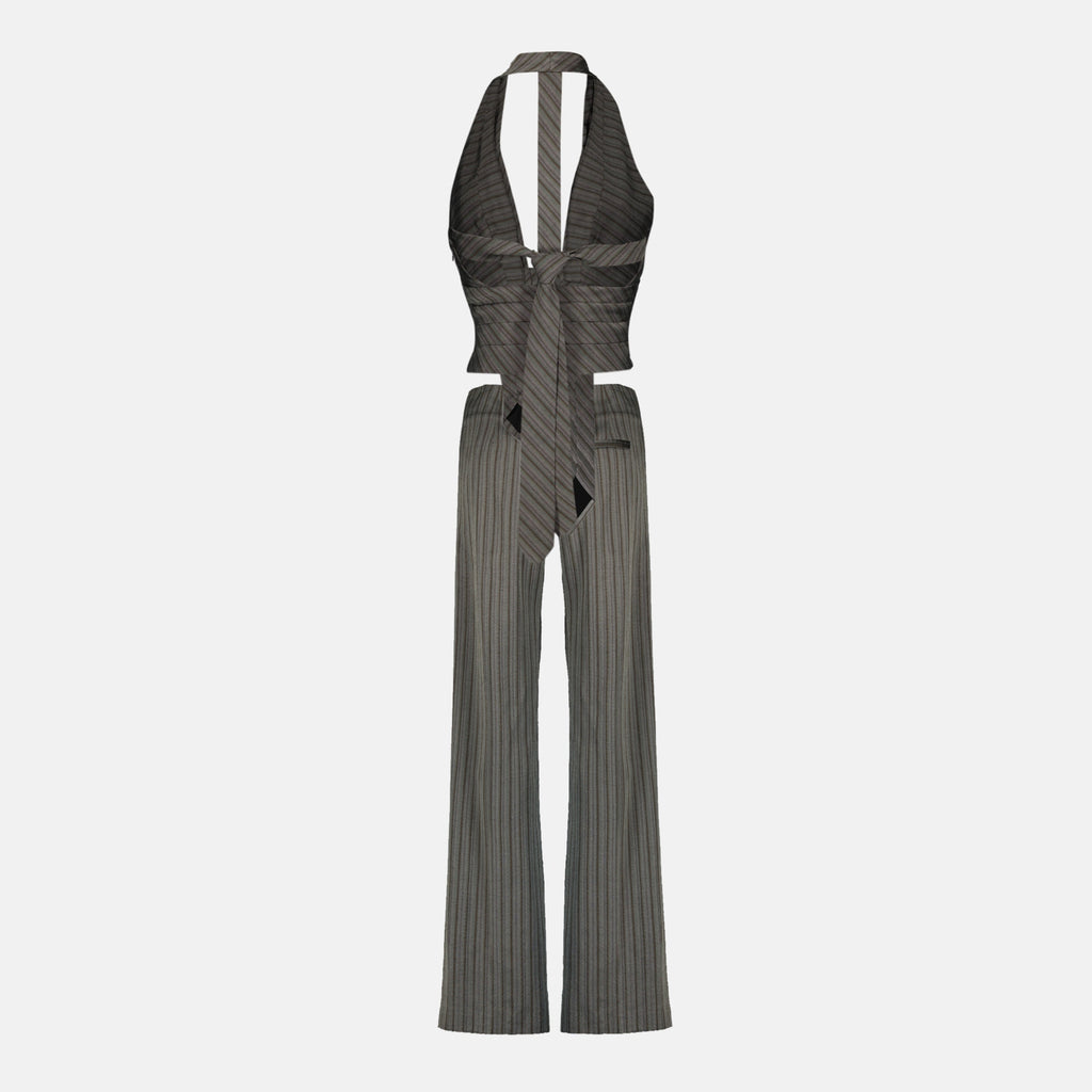Image du Top Reyer Gris avec Cravate par Christopher Esber pour Femmes - Saison Printemps-Été 2026 - Détail Vue 6