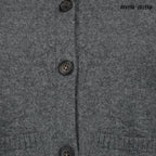 Image of Grey Wool Sleeveless Cardigan by Miu Miu for Women - Season Spring-Summer 2026 - Detail View 2