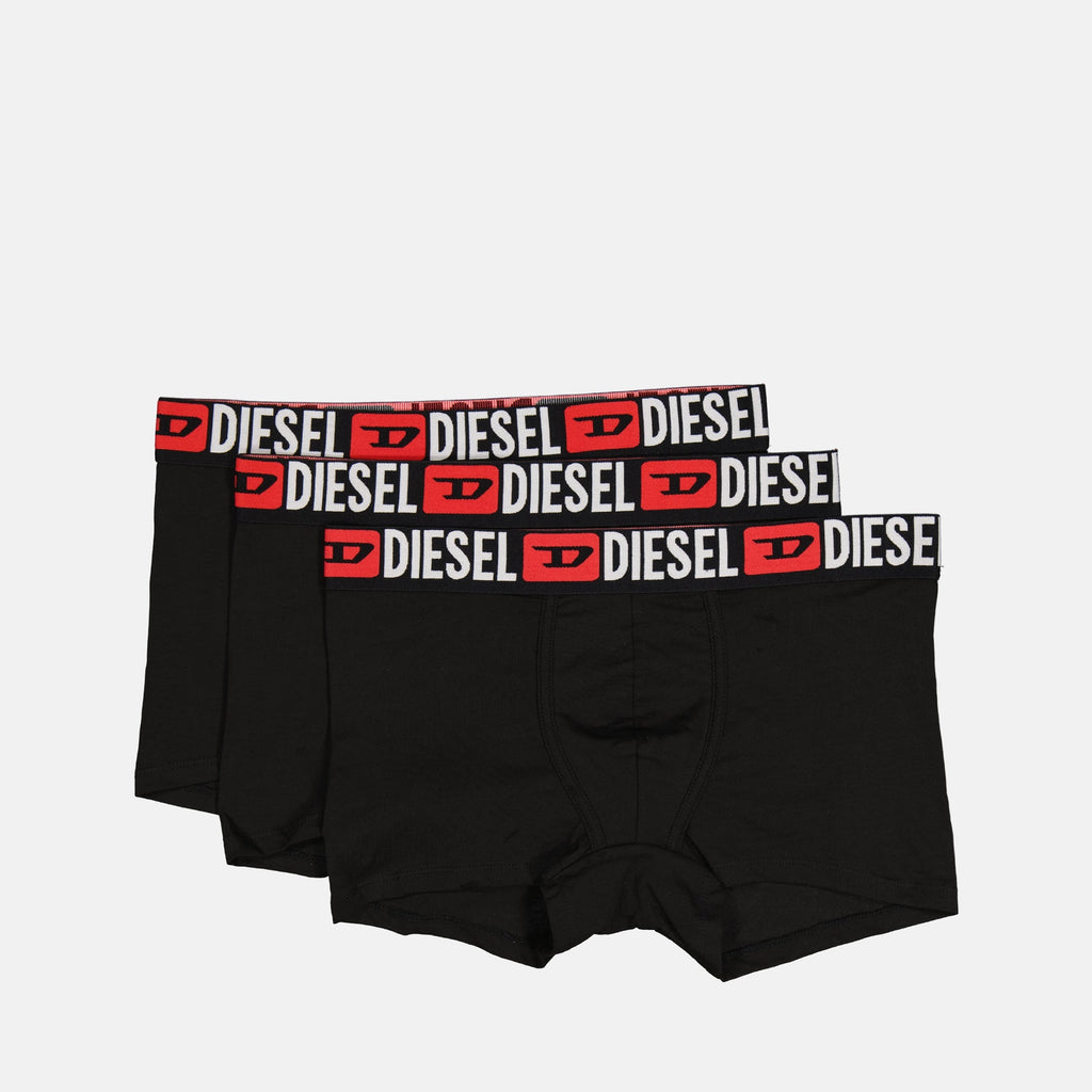 Diesel boxers, black boxer shorts, comfortable underwear, slim cut boxers, coton elastane boxers