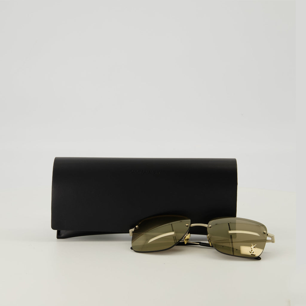 Image of SL312 M Gold Sunglasses by Saint Laurent for Unisex - Season Spring-Summer 2026 - Detail View 2