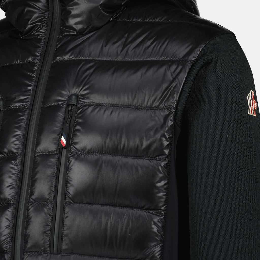 Moncler Grenoble cardigan, black zipped cardigan, autumn-winter collection, men's fashion, practical outerwear