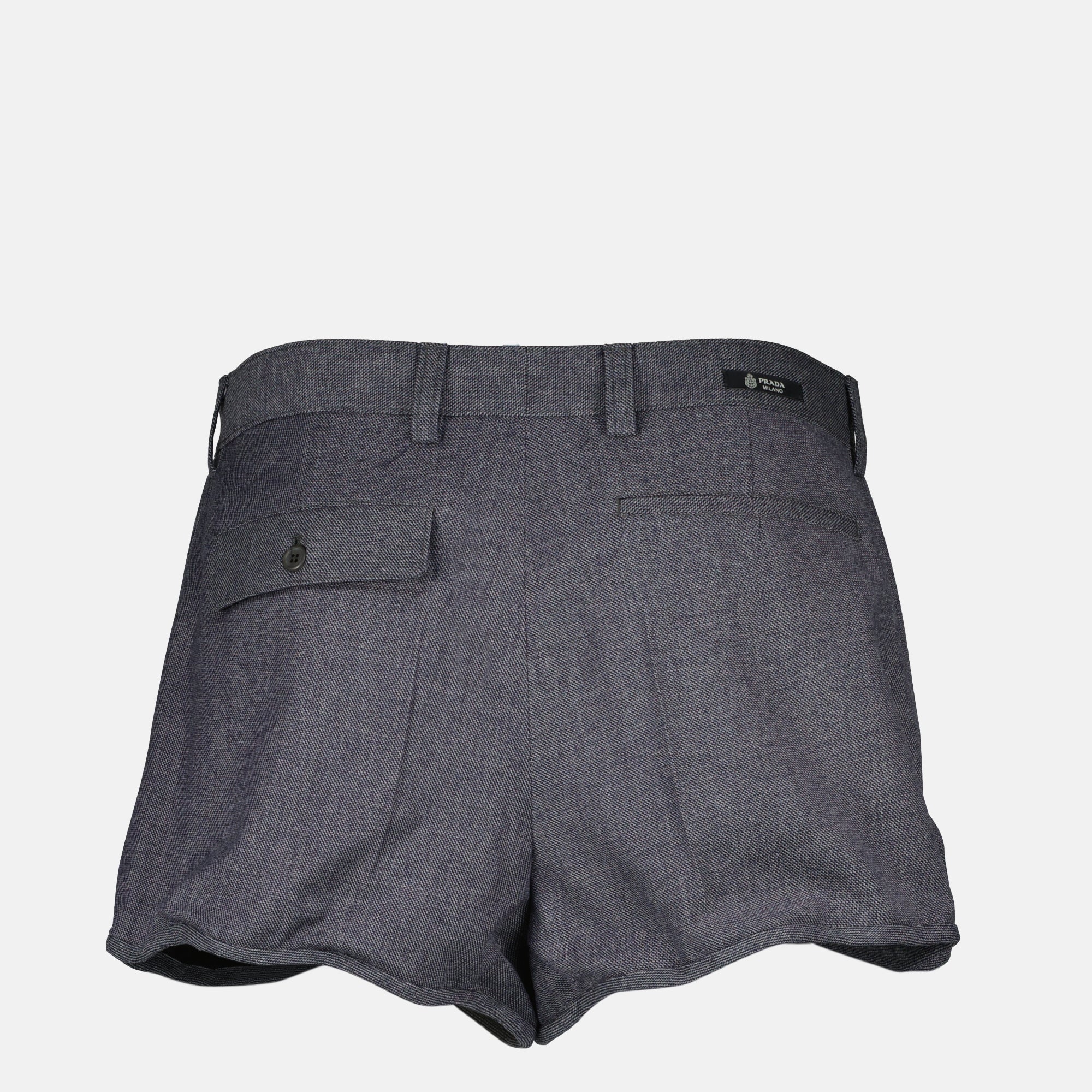 PRADA プラダスポーツ ジッパーポケット付き グレーショートパンツ PRADA RE-NYLON ショートパンツ 44 SPG32 S182 1WQ8 グレー ポリアミド