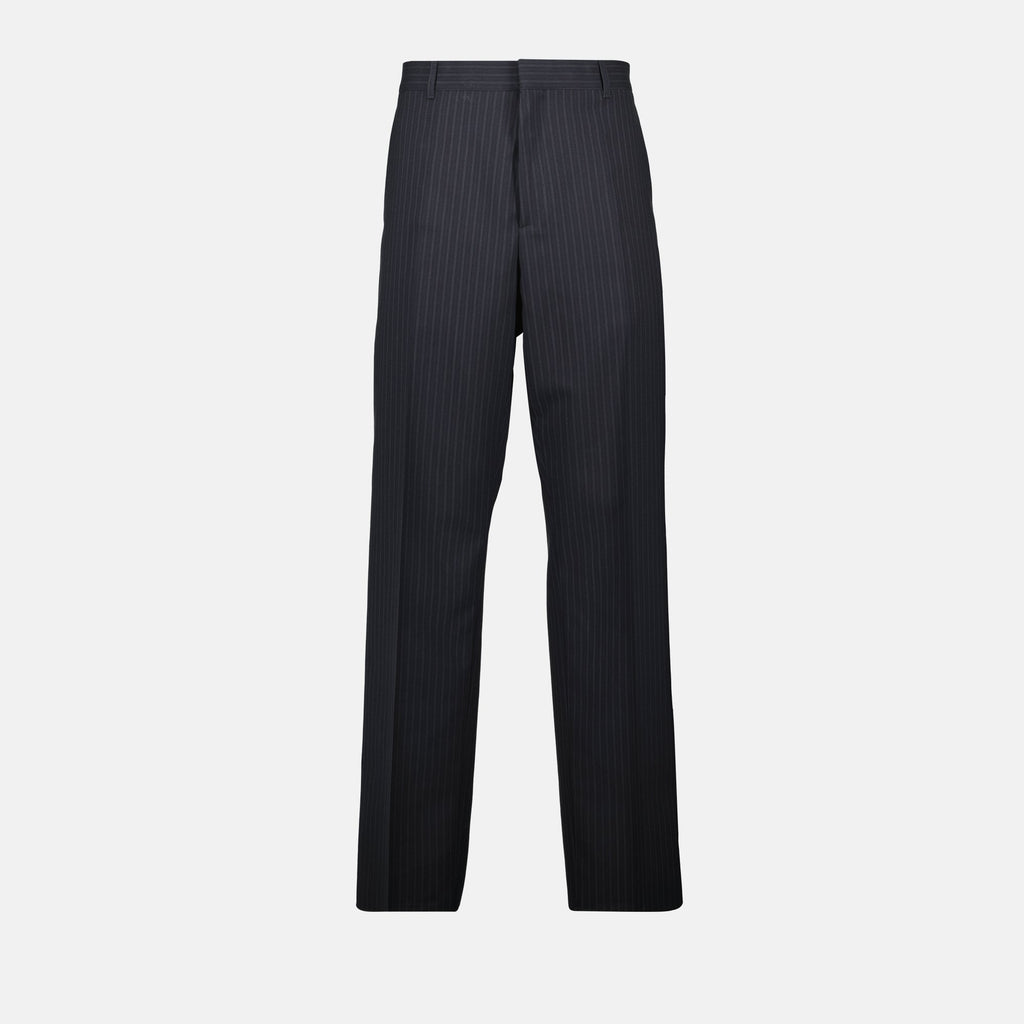 Image of Striped Wool Trousers by Dior for Men - Season Spring-Summer 2025 - Front View