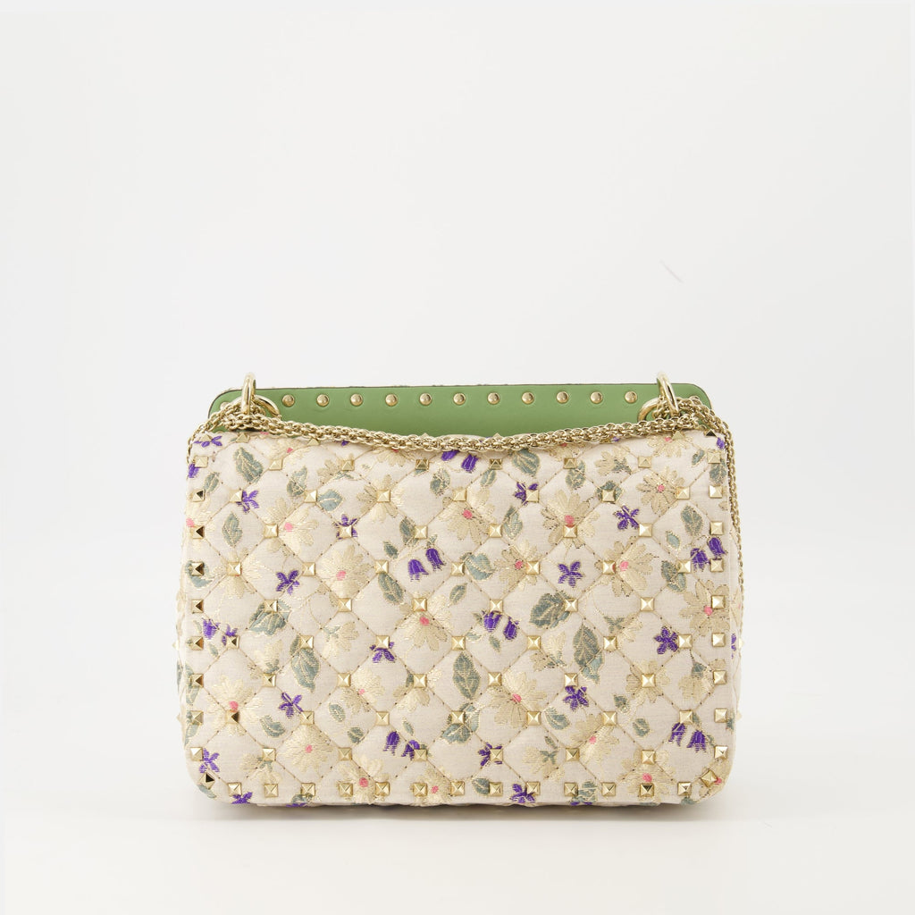 Rockstud Spike, Valentino Garavani, jacquard bag, luxury accessories, Pétales d'Amour