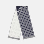 scarf, wool, Cannage pattern, blue scarf, Autumn-Winter 2024