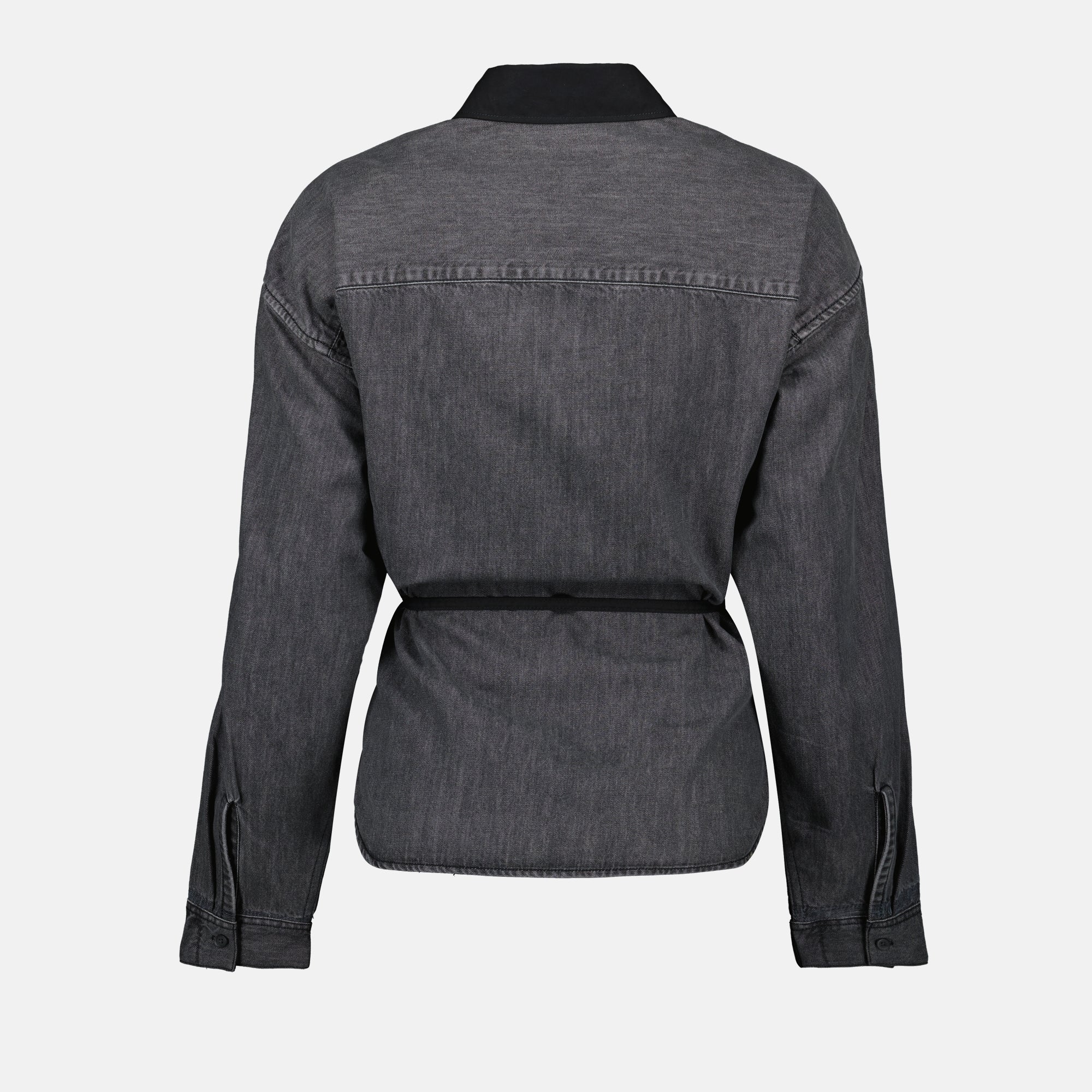 black shirt, cotton shirt, denim back, C-Delphi-Den, stylish shirt