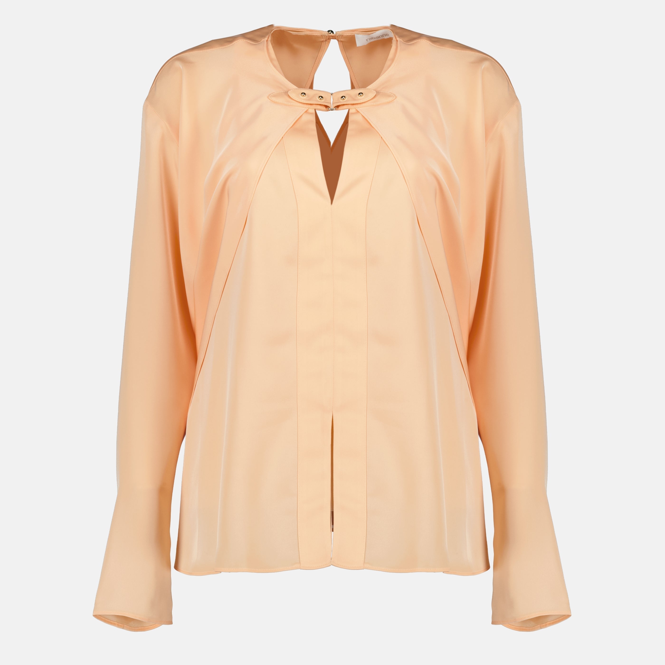 Satin Bluse mit langen Ärmeln