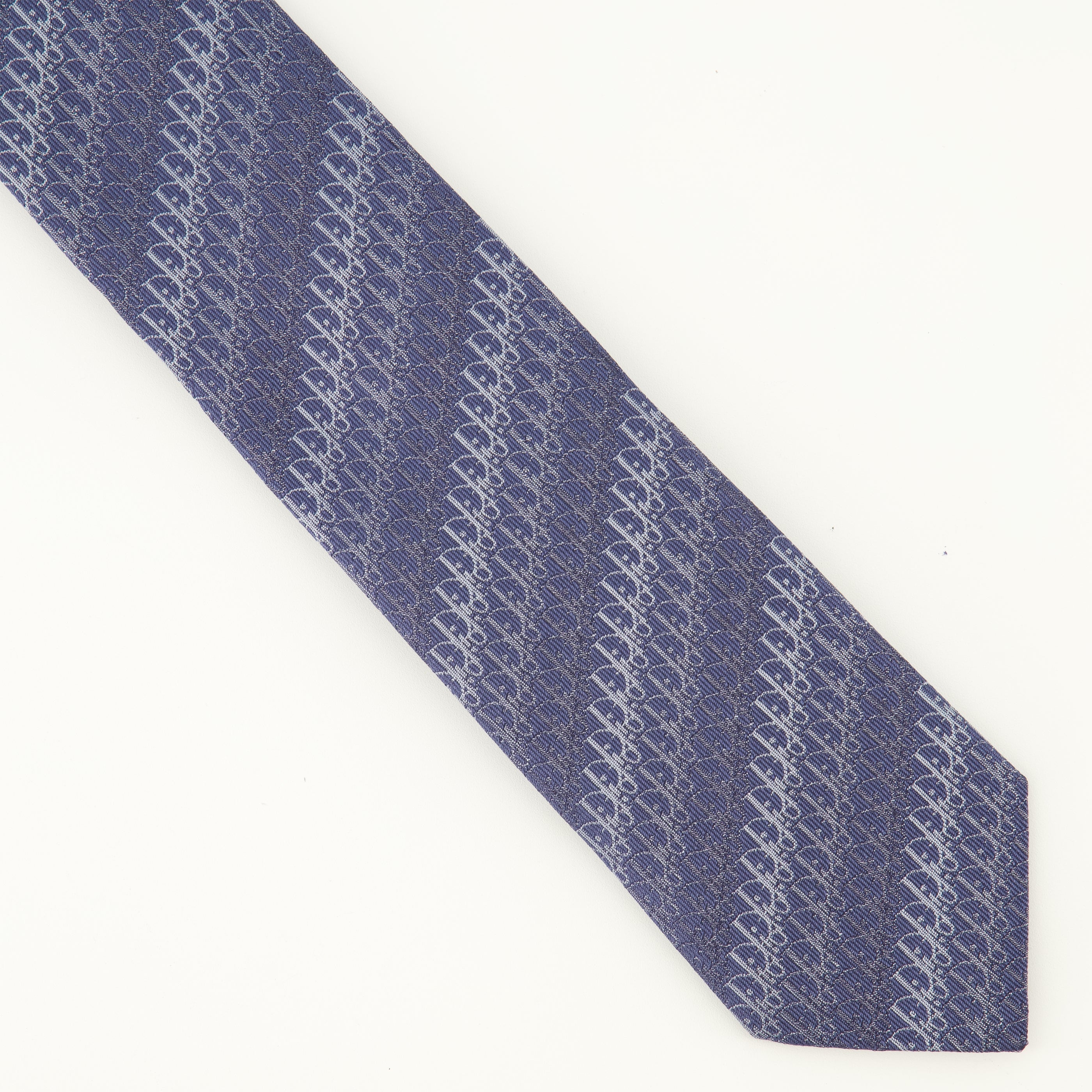 Oblique Blue Silk Tie