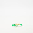 VLogo bracelet, Valentino accessories, green cord bracelet, gold finish bracelet, fashion bracelet 2025