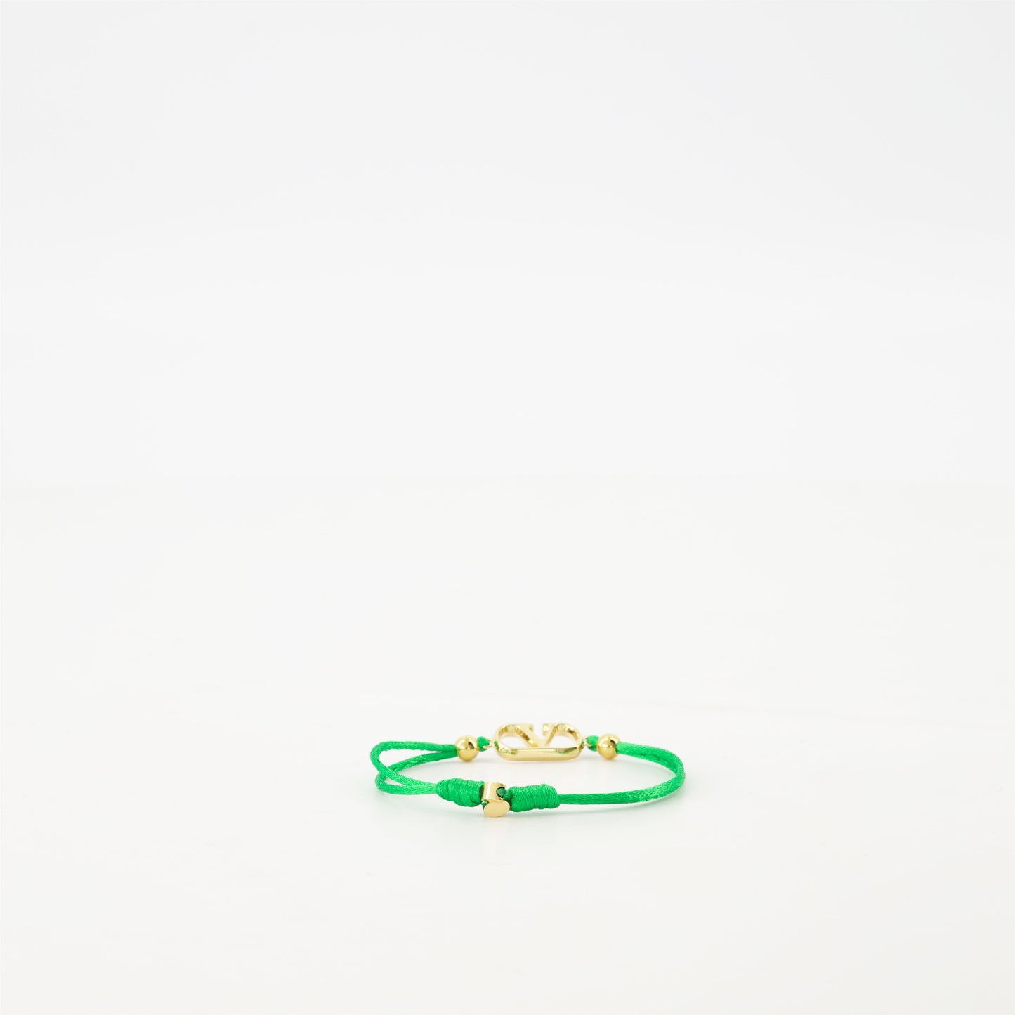 VLogo bracelet, Valentino accessories, green cord bracelet, gold finish bracelet, fashion bracelet 2025