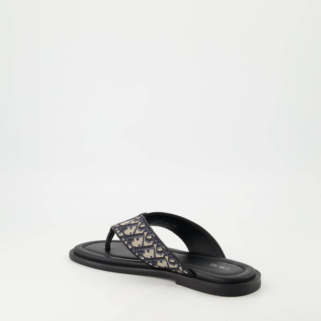 Dior Alias sandals, slip-on sandals, Dior Oblique pattern, men’s footwear, summer sandals
