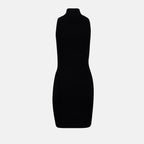 M-Onerva 골지 니트 블랙 드레스