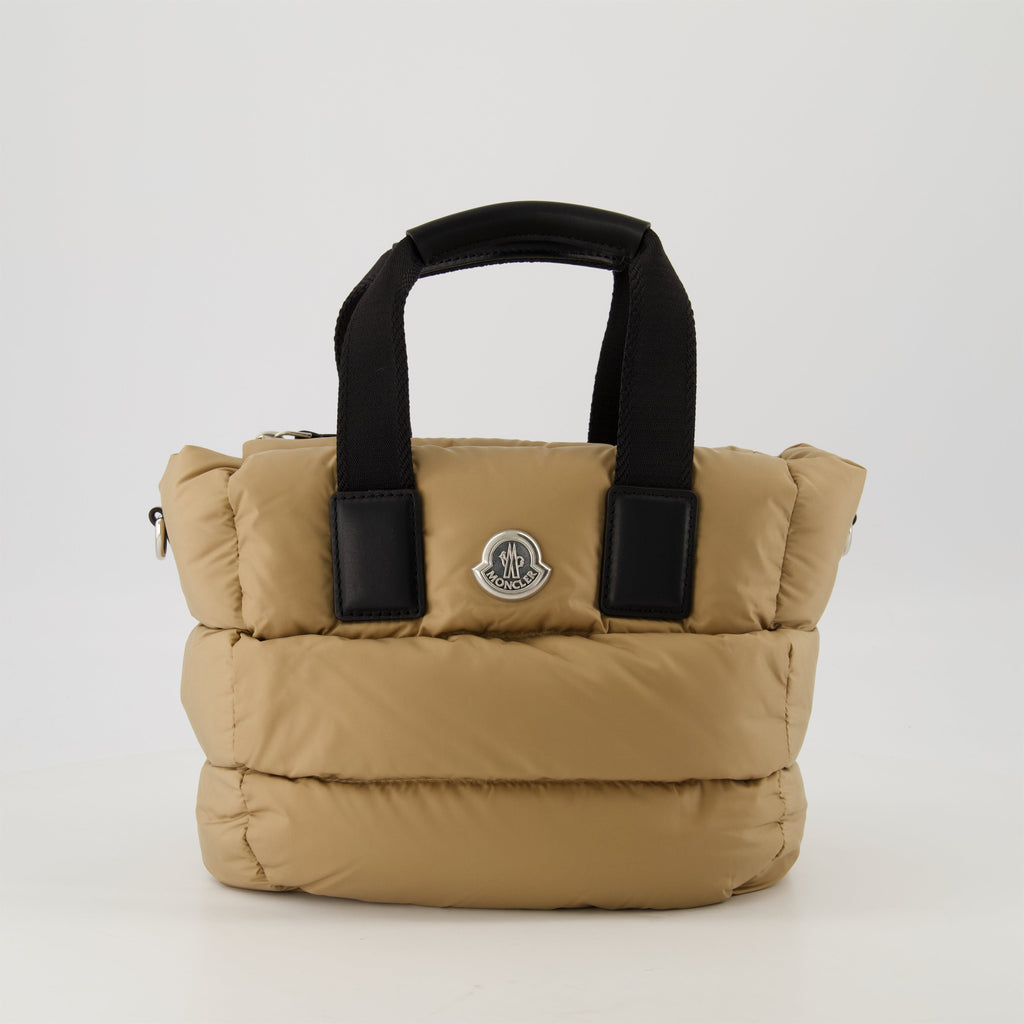 Cabas Caradoc, beige handbag, nylon bag, Moncler bag, luxury accessories
