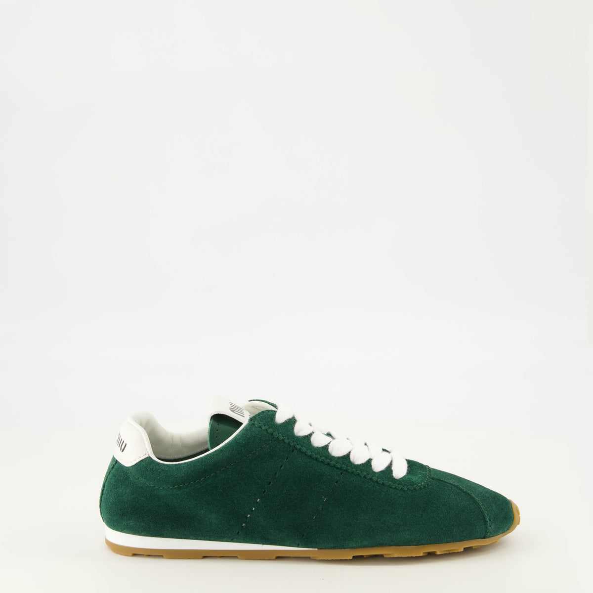 Sneaker Plume aus grünem Wildleder