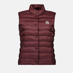 Image of Bordeaux Sleeveless Puffer Jacket by Moncler for Unisex - Season Autumn-Winter 2024 - Front View