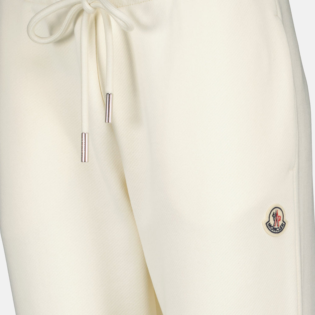 Image of White Sweatpants by Moncler for Women - Season Autumn-Winter 2025 - Detail View 5