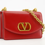 VLogo Vain, red leather bag, Valentino Garavani, luxury accessories, women’s handbags