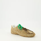 Image of New Balance x Miu Miu 530 SL Sneakers by Miu Miu for Women - Season Spring-Summer 2026 - Front Right Three-Quarter View