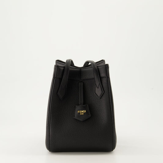 Fendi Origami Mini, black leather bag, luxury accessories, chic handbag, elegant design