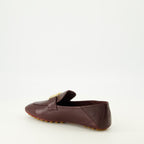 Mocassins em Couro Nappa Bordeaux