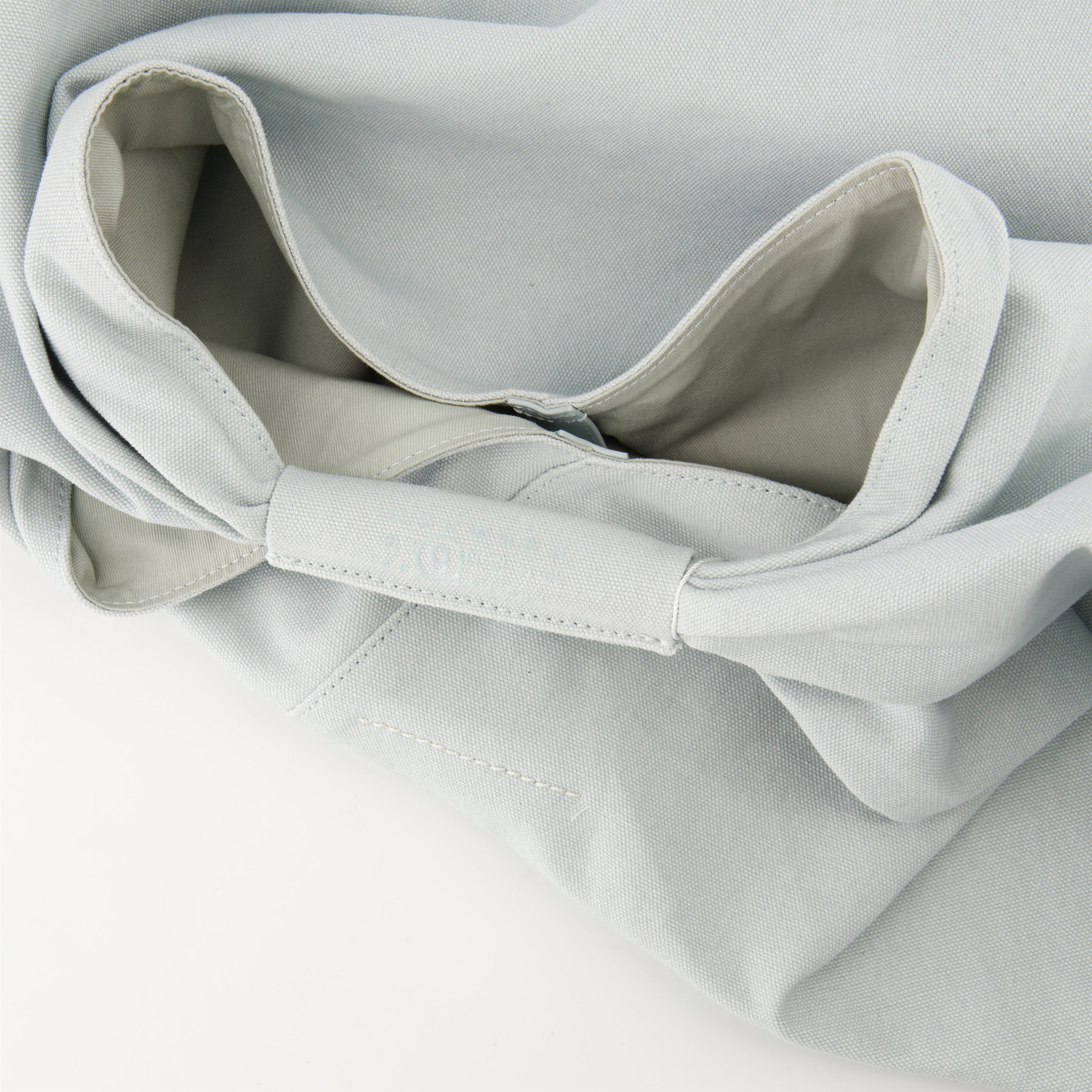 origami bag, cotton bag, grey blue bag, unisex accessory, versatile design