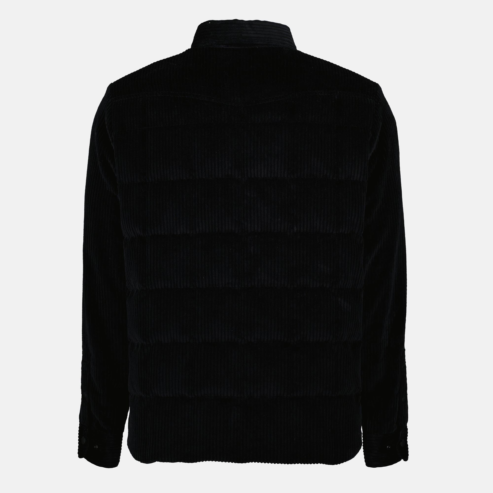 Imagen de la chaqueta de camisa de terciopelo Gelt de Moncler Grenoble para hombres - Temporada Otoño-Invierno 2025 - Vista trasera