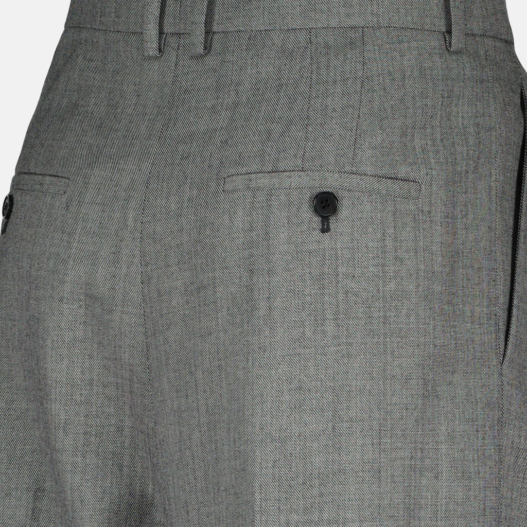 サン・ローランによるウィメンズワイドレッグウールパンツの画像 - シーズン春夏2025 - 詳細ビュー8