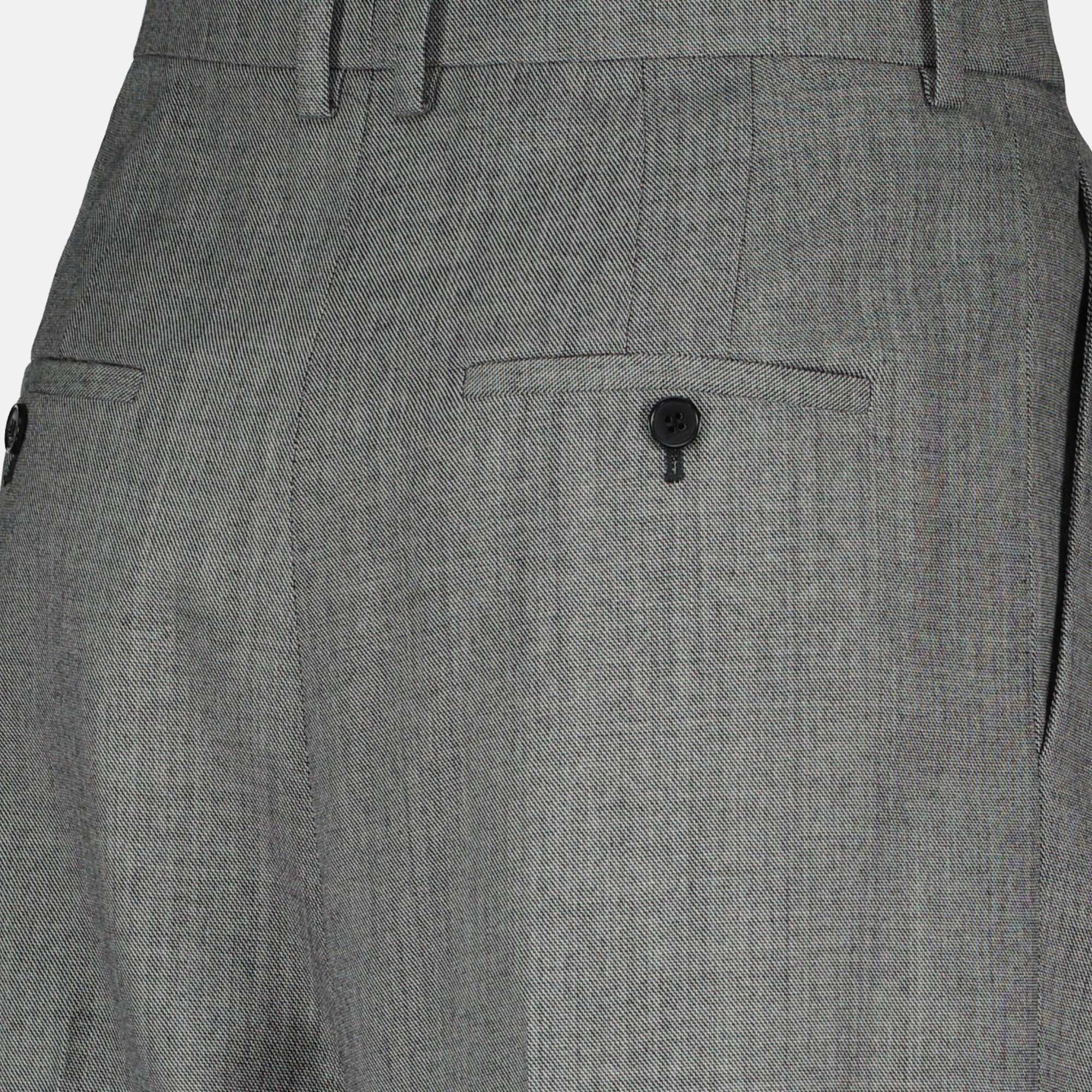 サン・ローランによるウィメンズワイドレッグウールパンツの画像 - シーズン春夏2025 - 詳細ビュー8