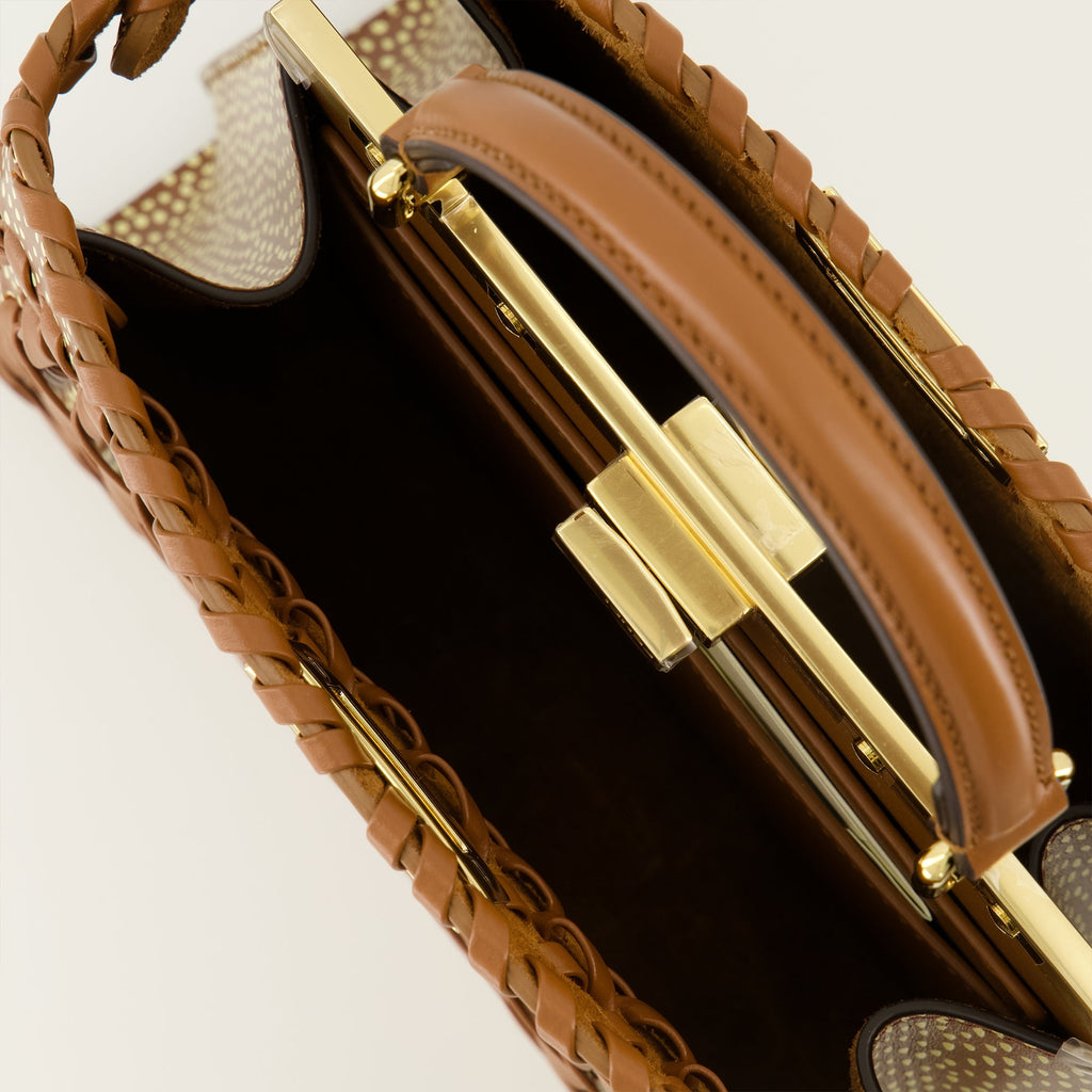 Image of Peekaboo I See U Small Maroon by Fendi for Women - Season Spring-Summer 2026 - Detail View 2