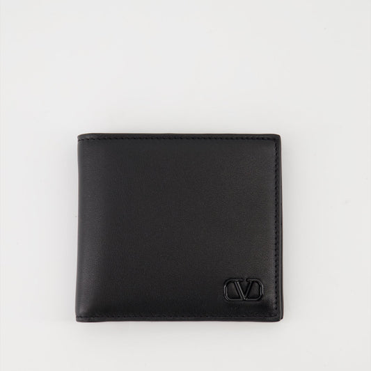 Valentino Garavani, VLogo Leather Wallet, luxury accessories, black wallet, premium leather wallet