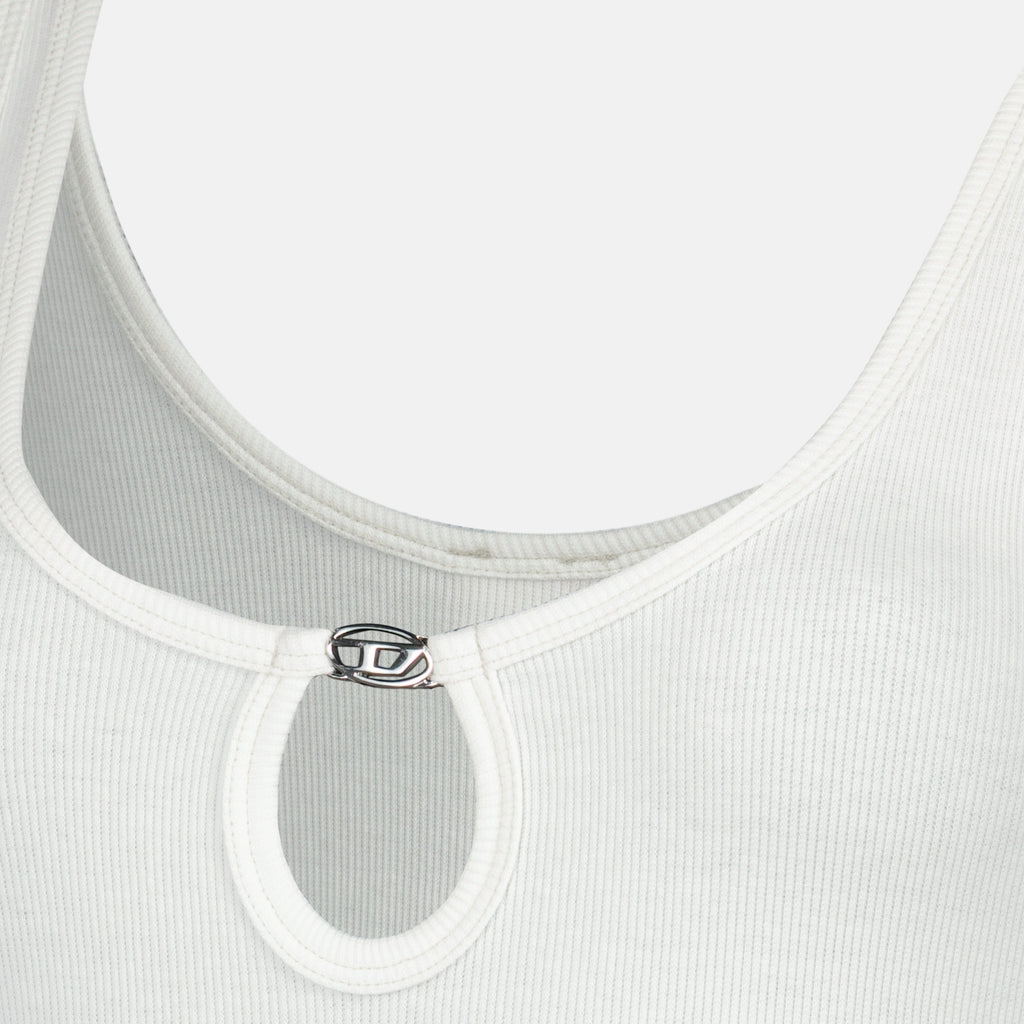 Image of Maura Black Cotton Bodysuit by Diesel for Women - Season Spring-Summer 2026 - Detail View 1