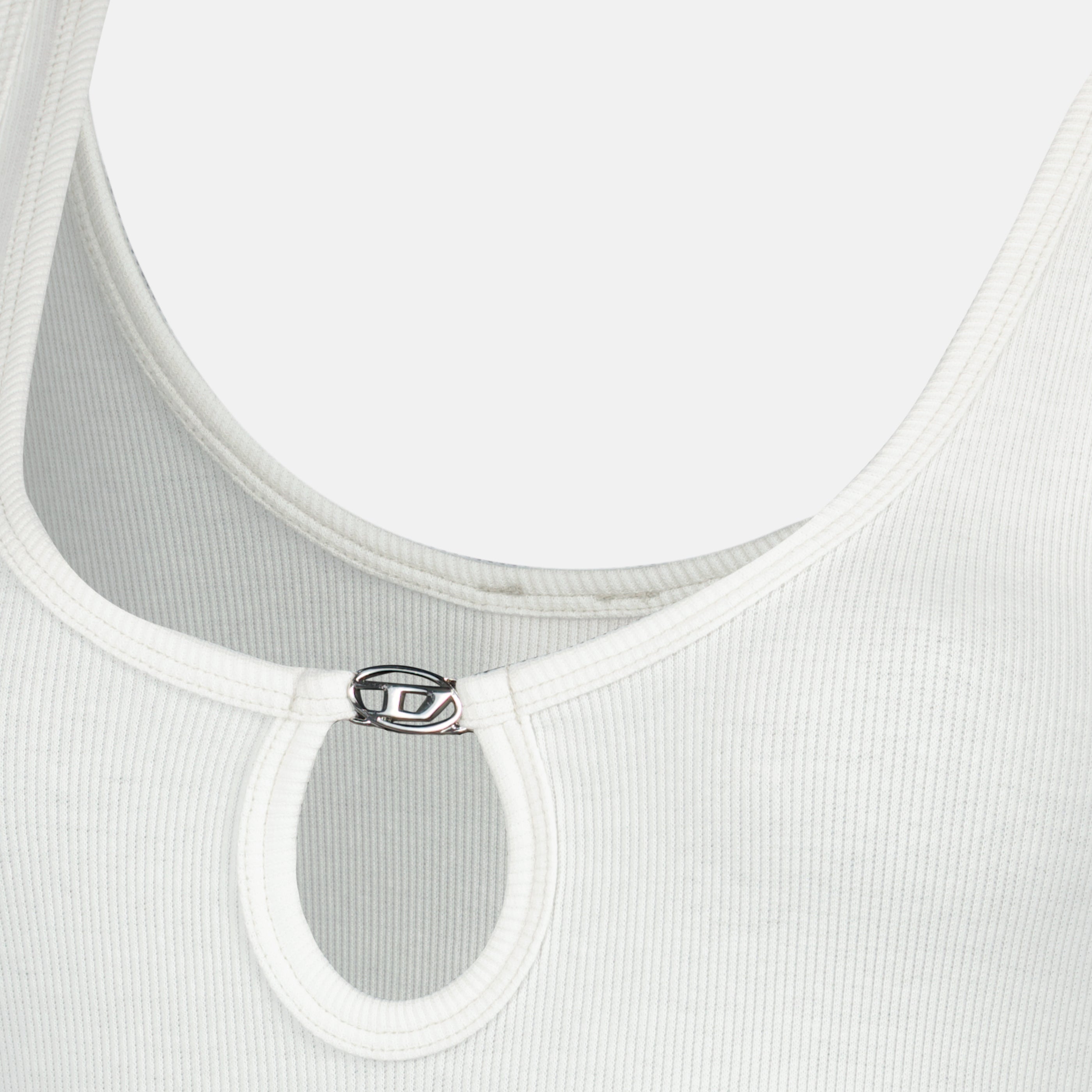 Image of Maura Black Cotton Bodysuit by Diesel for Women - Season Spring-Summer 2026 - Detail View 1