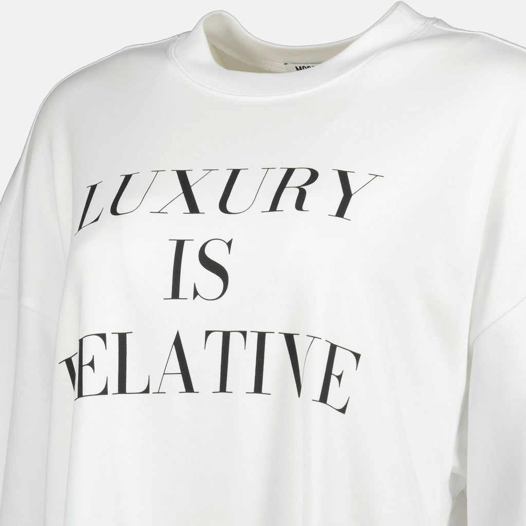 white oversized t shirt moschino women 15618305425788