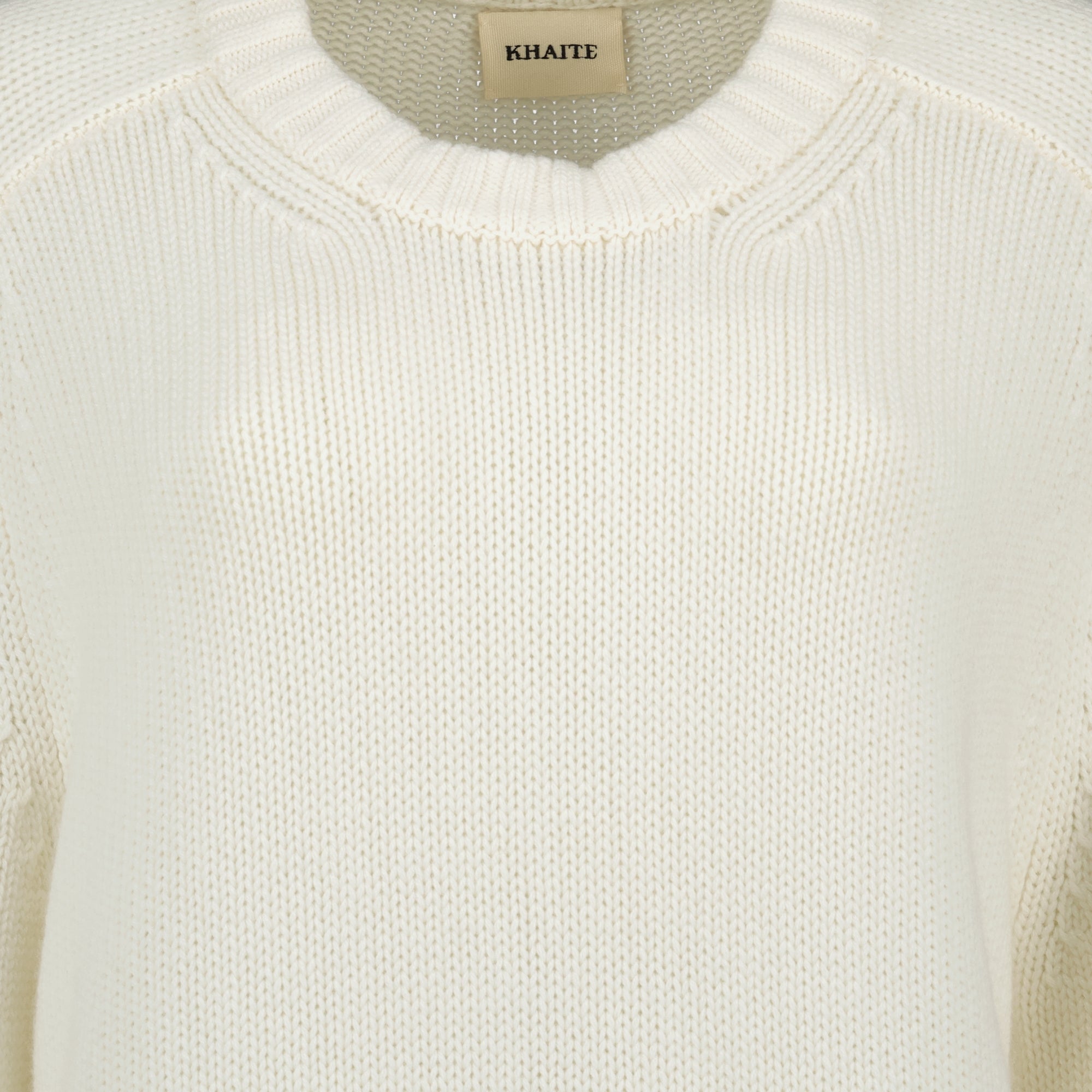 cashmere sweater, white sweater, Khaite, Fall-Winter collection, luxury fashion