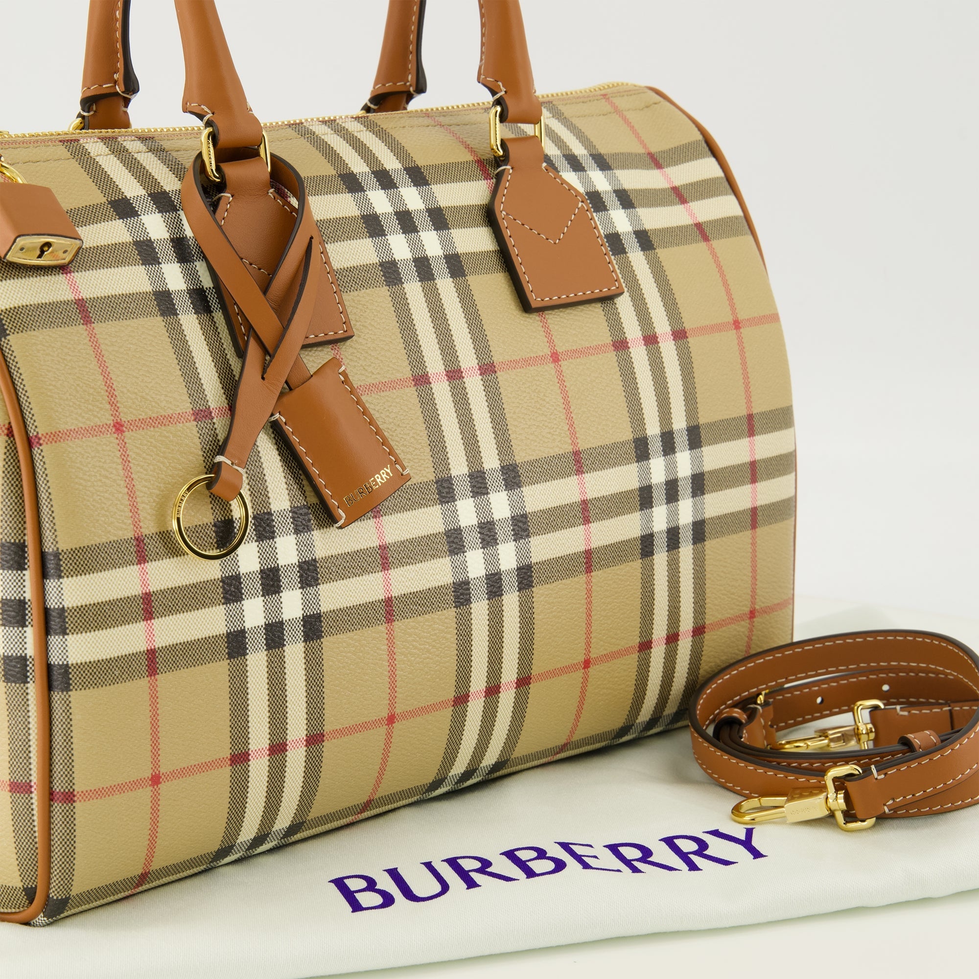 Bowling Check Beige Bag - Burberry - Women | WE IN STYLE