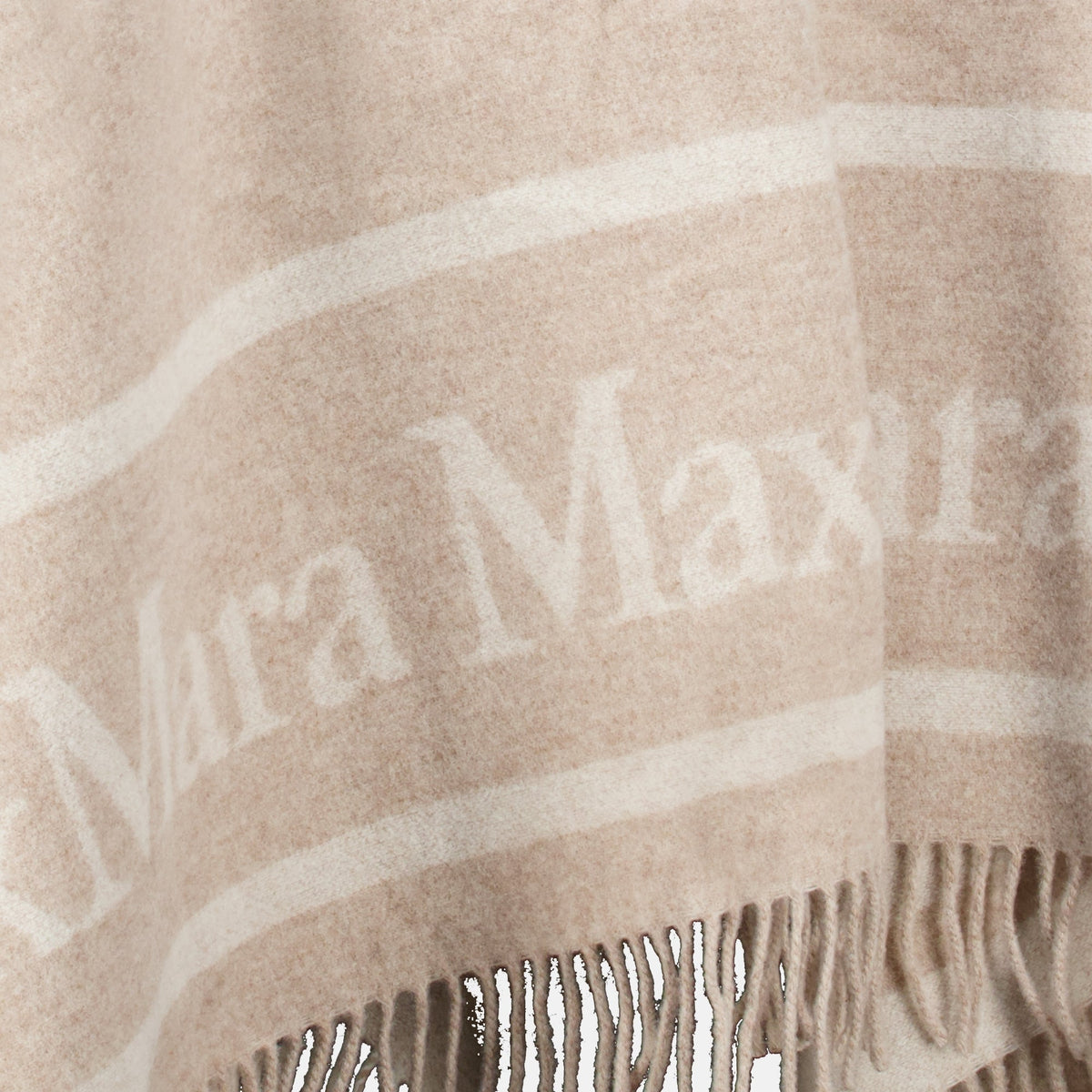 Beige Wool Poncho