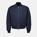 Dior bomber jacket, blue bomber, embroidered jacket, designer bomber, contemporary style jacket