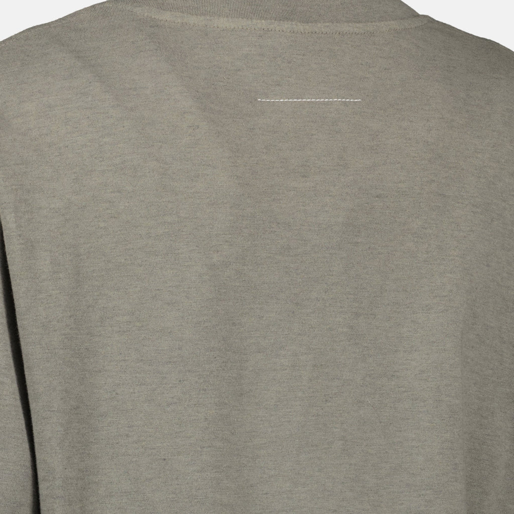 Numeric T-shirt, Mm6 apparel, cotton t-shirt, gray t-shirt, Autumn-Winter collection
