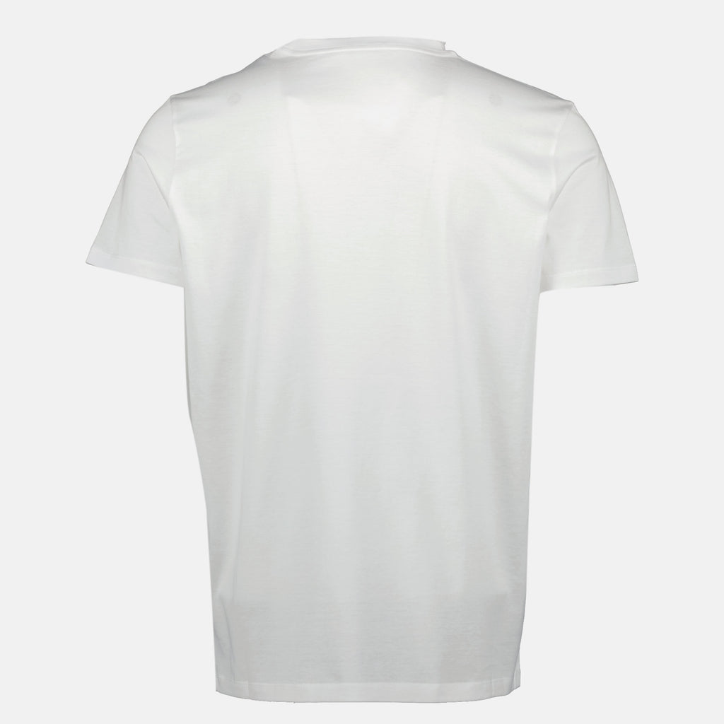 Image of White Logo T-Shirt by Moncler for Men - Season Autumn-Winter 2025 - Detail View 2