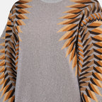 Image du pull lumineux imprimé Lurex par Rabanne pour femmes - Saison automne-hiver 2024 - Détail 5