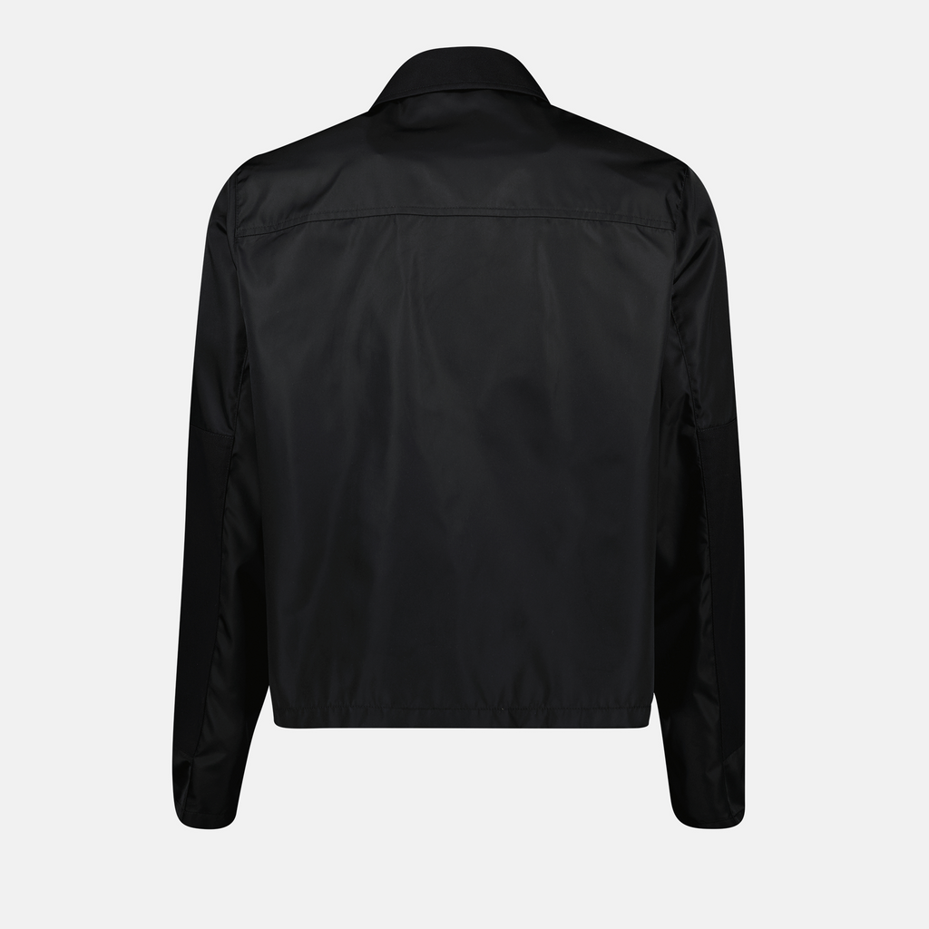 Image of Black Nylon Jacket by Prada for Men - Season Spring-Summer 2025 - Detail View 2