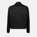 Image d'une veste en nylon noir de Prada pour hommes - Saison Printemps-Été 2025 - Détail vue 2