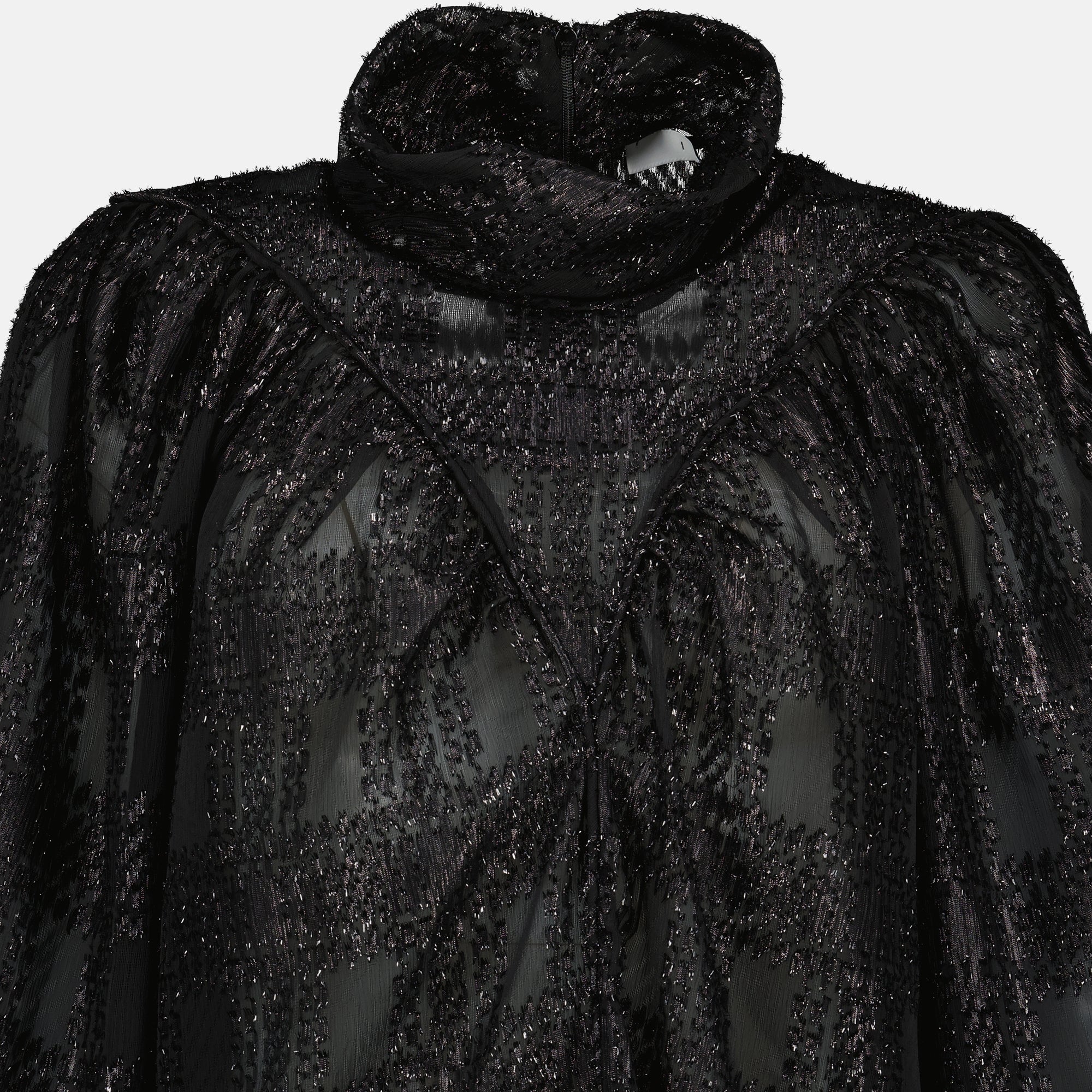 metallic top, Iro clothing, autumn winter fashion, long sleeve top, lurex fabric