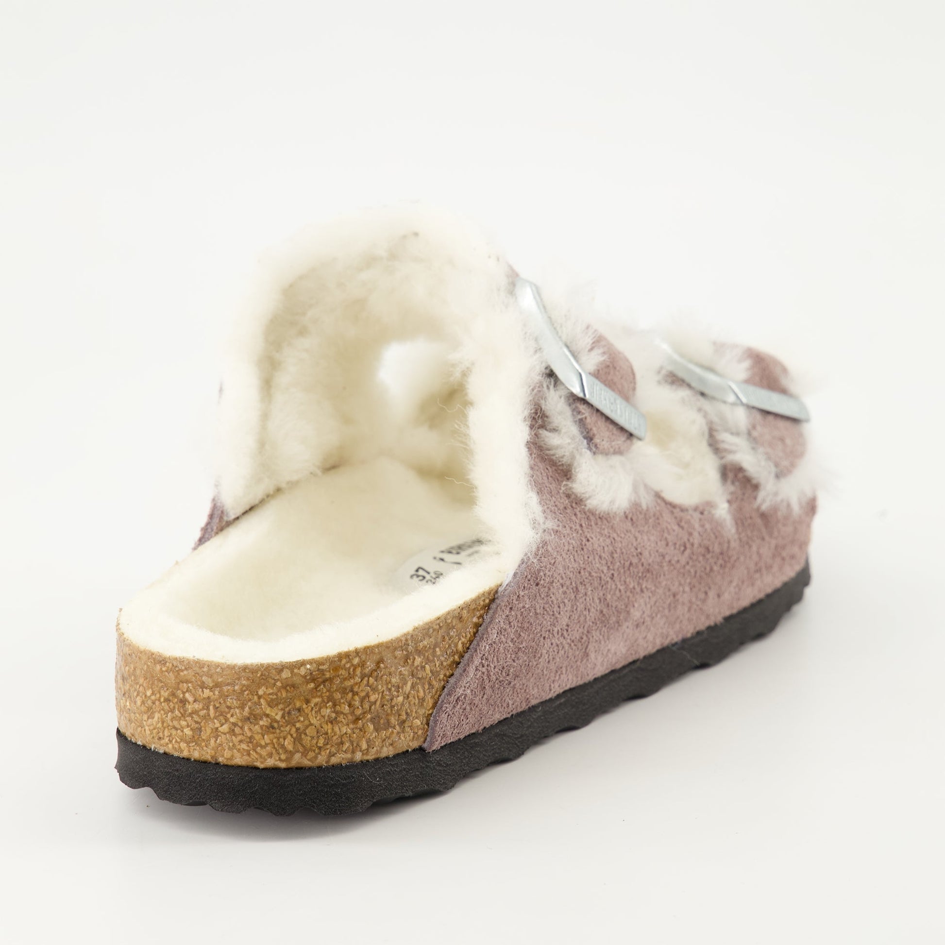 Birkenstock slides, luxury footwear, lamb fur slides, suede slides, comfortable slides